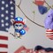 4th of July Hanging Decorations Independence Day Ball Cat Ornaments USA 250th Anniversary Patriotic Tree Decor Acrylic Red Blue White Ornaments for Memorial Day Party 8 Pcs
